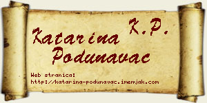 Katarina Podunavac vizit kartica